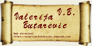 Valerija Butarević vizit kartica